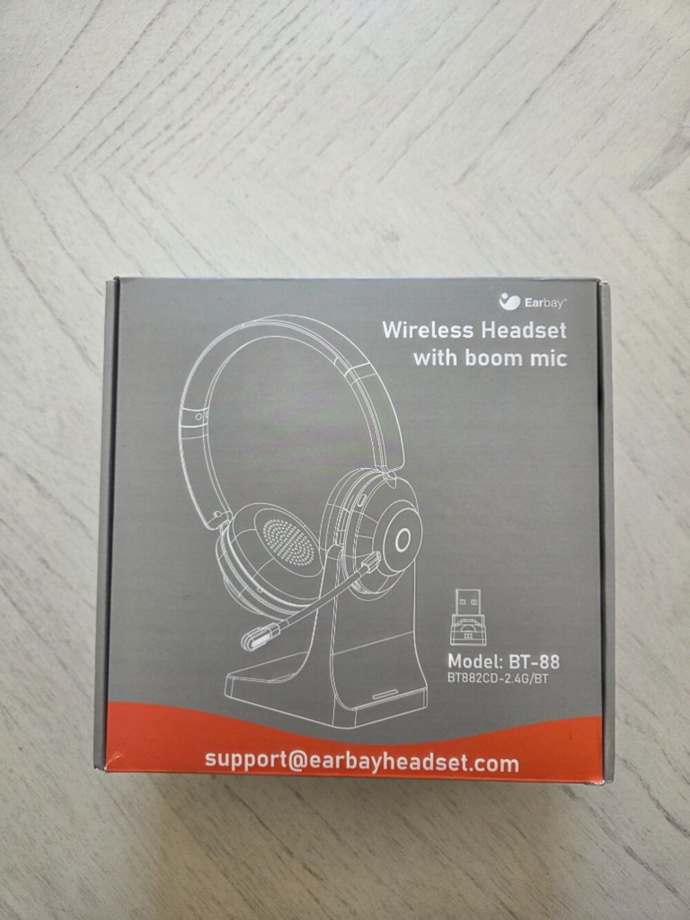 Earbay Wireless Headset with Mic for Work, V6.0 Bluetooth Headset w/ Microphone